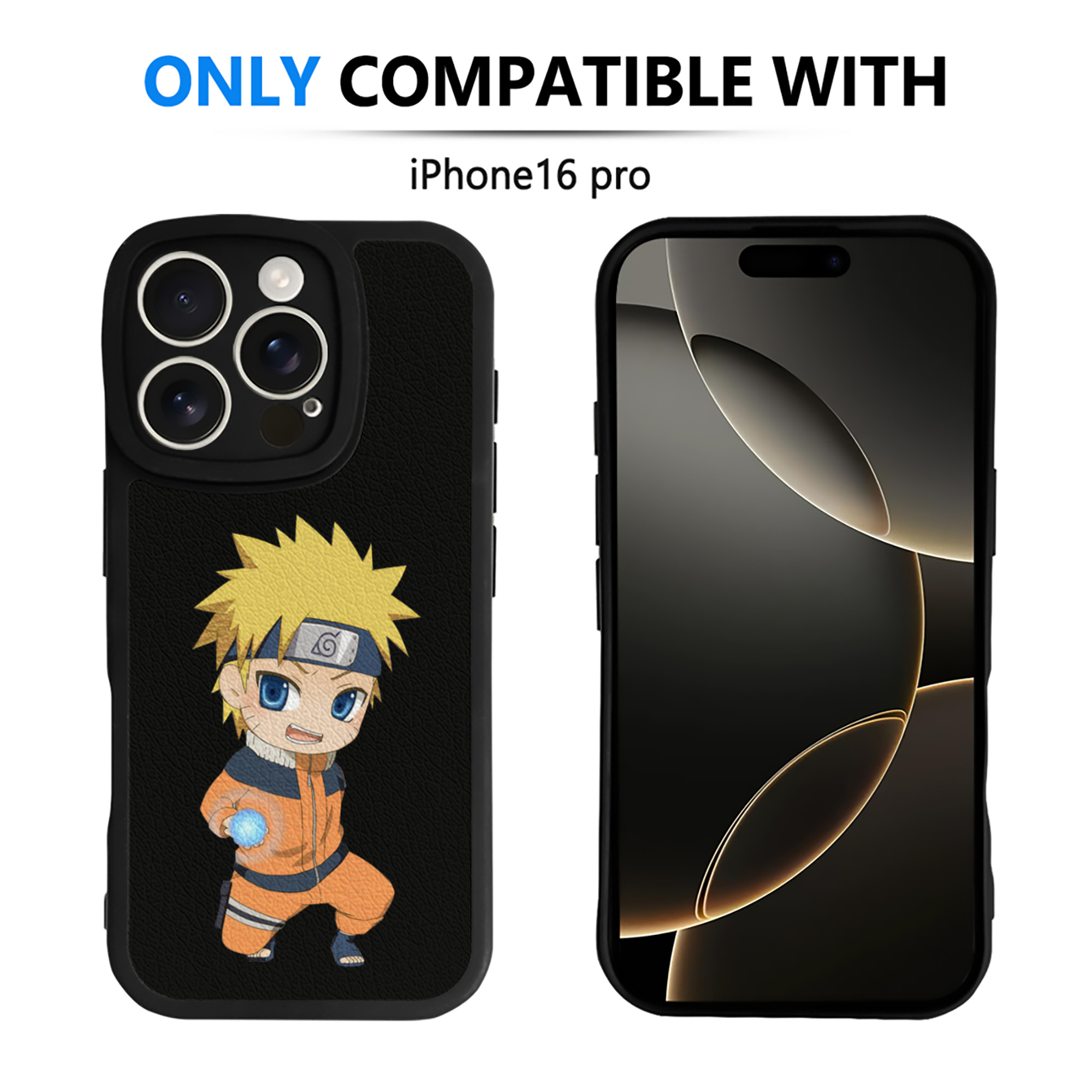 （画像用） NARUTO -ナルト- うずまき ナルト Uzumaki Naruto 【iPhone 16シリーズ対応】シリコンスマホケース（レザー調） 材質：シリコン